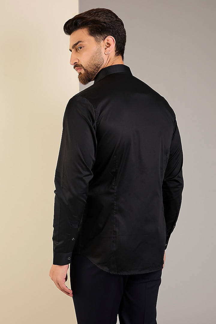 Black Cotton Shirt by H2O at Pernia's Pop Up Shop