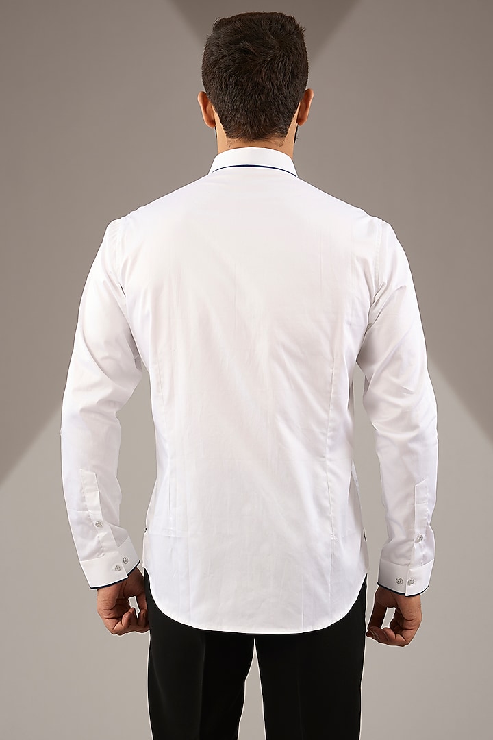 White Cotton Party Wear Shirt by H2O at Pernia's Pop Up Shop