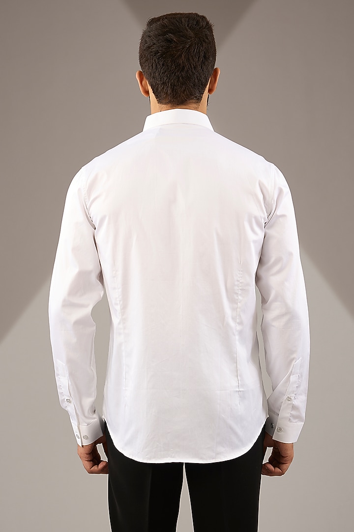 White Cotton Party Wear Shirt by H2O at Pernia's Pop Up Shop