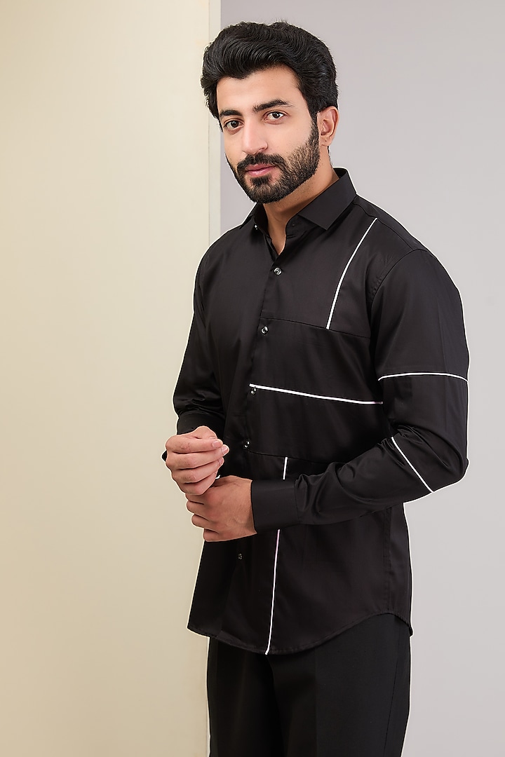 Black Cotton Shirt by H2O