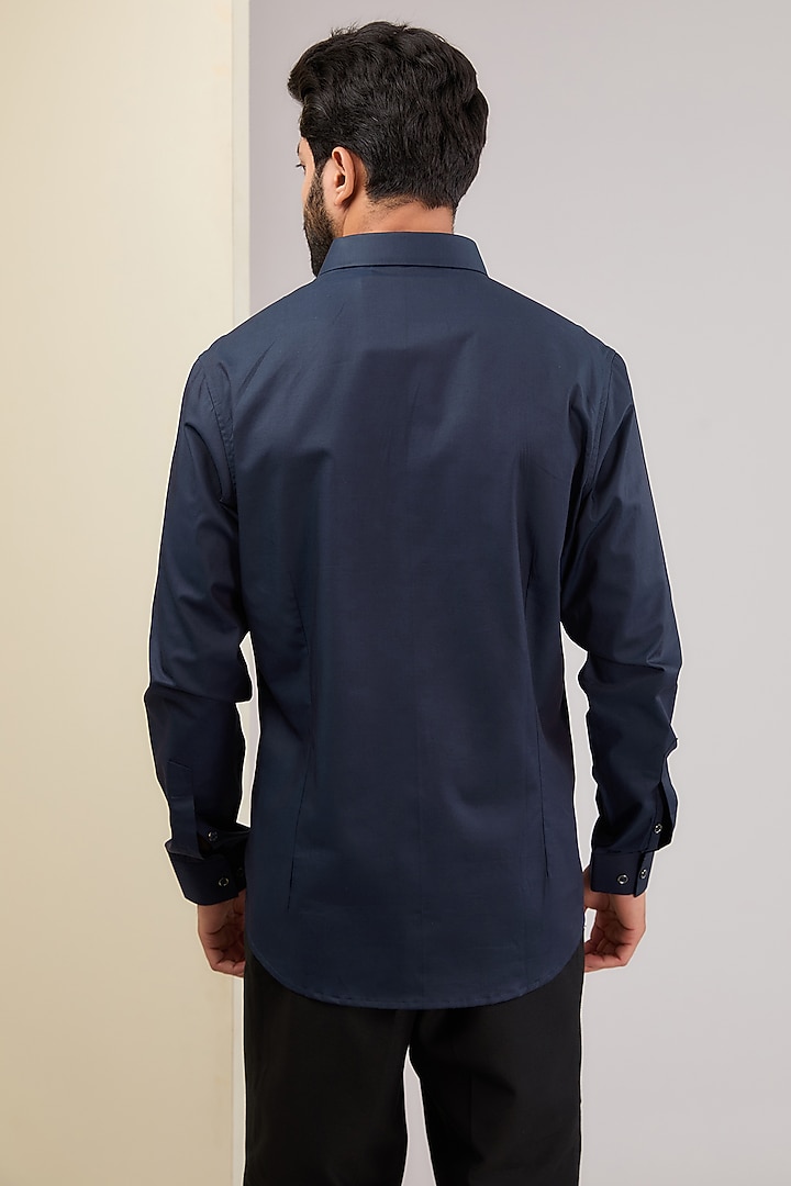 Blue Cotton Party Wear Shirt by H2O at Pernia's Pop Up Shop