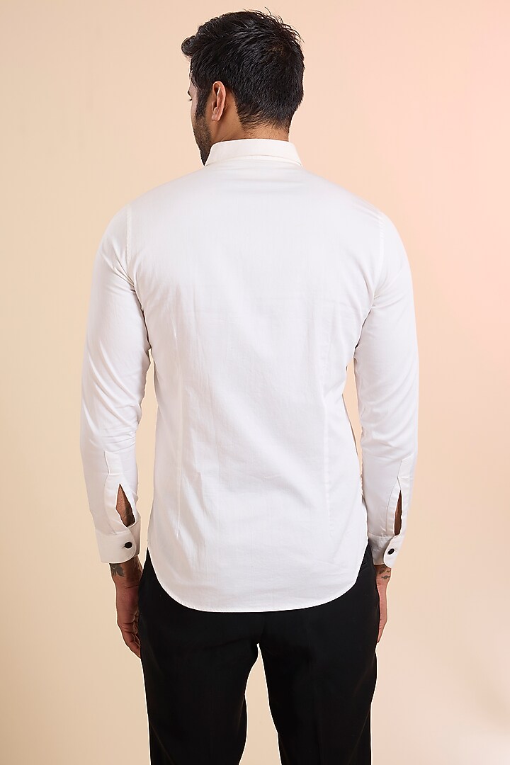 White Cotton Party Wear Shirt by H2O at Pernia's Pop Up Shop