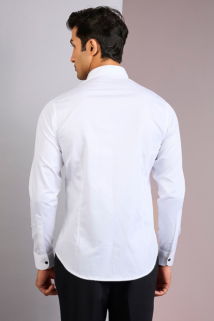 White Cotton Party Wear Shirt by H2O at Pernia's Pop Up Shop