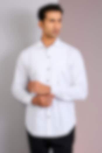 White Cotton Party Wear Shirt by H2O at Pernia's Pop Up Shop