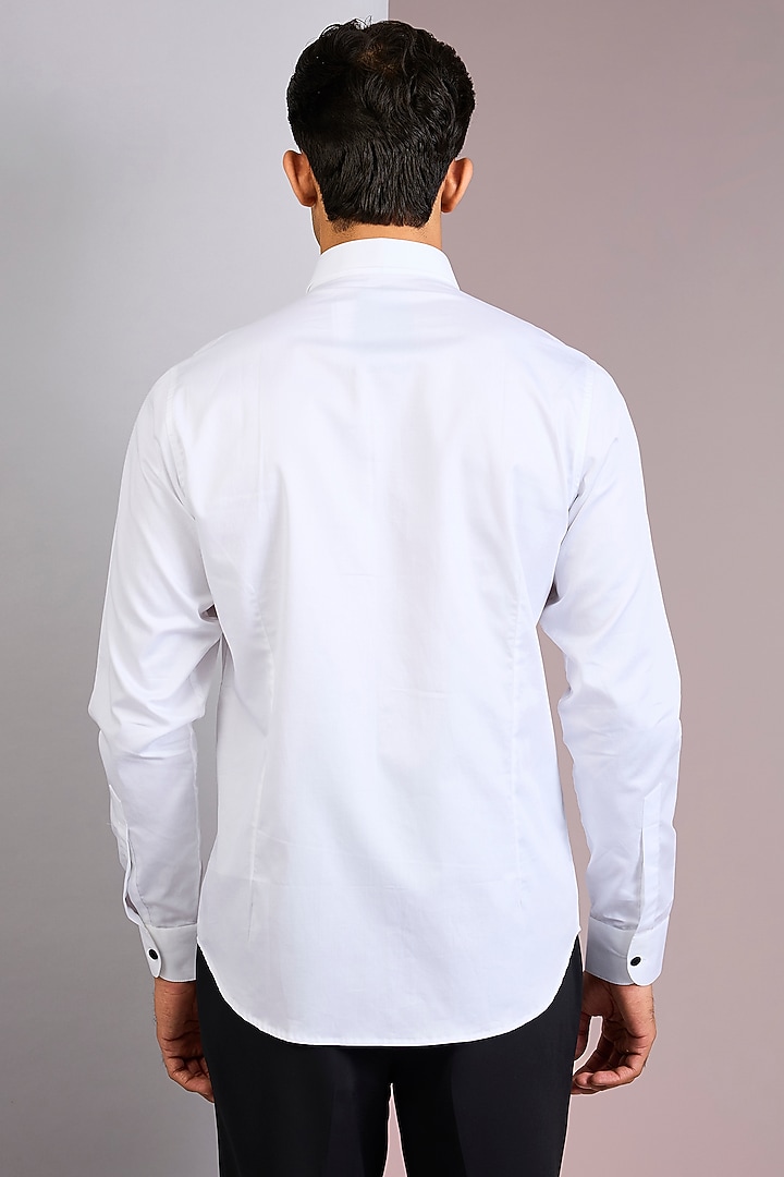 White Cotton Party Wear Shirt by H2O at Pernia's Pop Up Shop