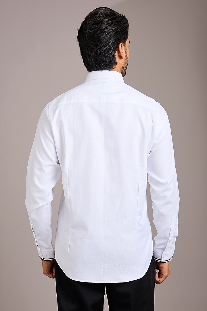 White Cotton Party Wear Shirt by H2O at Pernia's Pop Up Shop