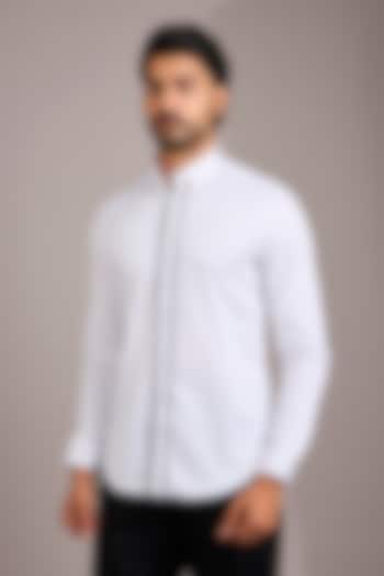 White Cotton Party Wear Shirt by H2O at Pernia's Pop Up Shop