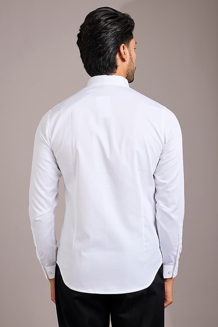 White Cotton Party Wear Shirt by H2O at Pernia's Pop Up Shop