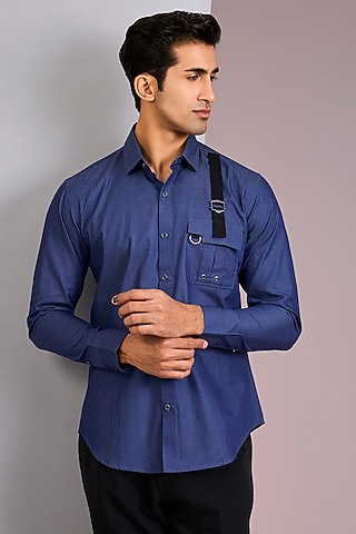 Denim Blue Cotton Shirt by H2O