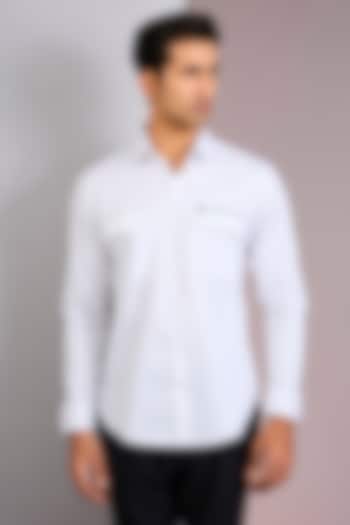 White Cotton Party Wear Shirt by H2O at Pernia's Pop Up Shop