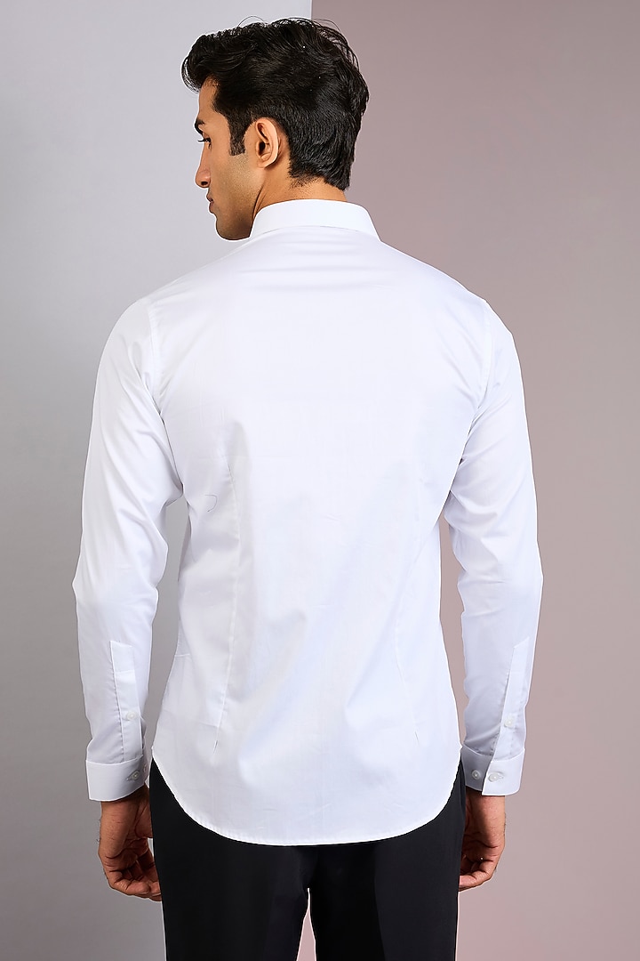 White Cotton Party Wear Shirt by H2O at Pernia's Pop Up Shop