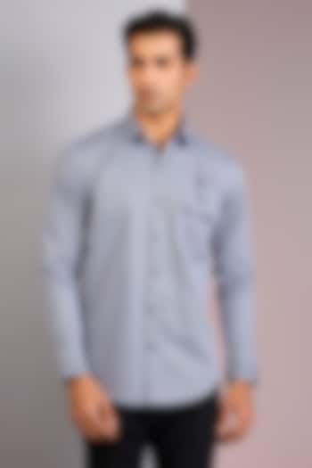 Grey Cotton Party Wear Shirt by H2O at Pernia's Pop Up Shop