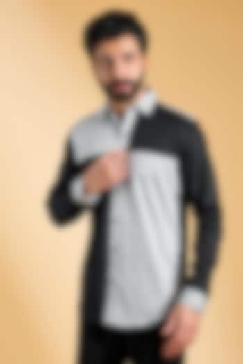 Black & Grey Cotton Shirt by H2O