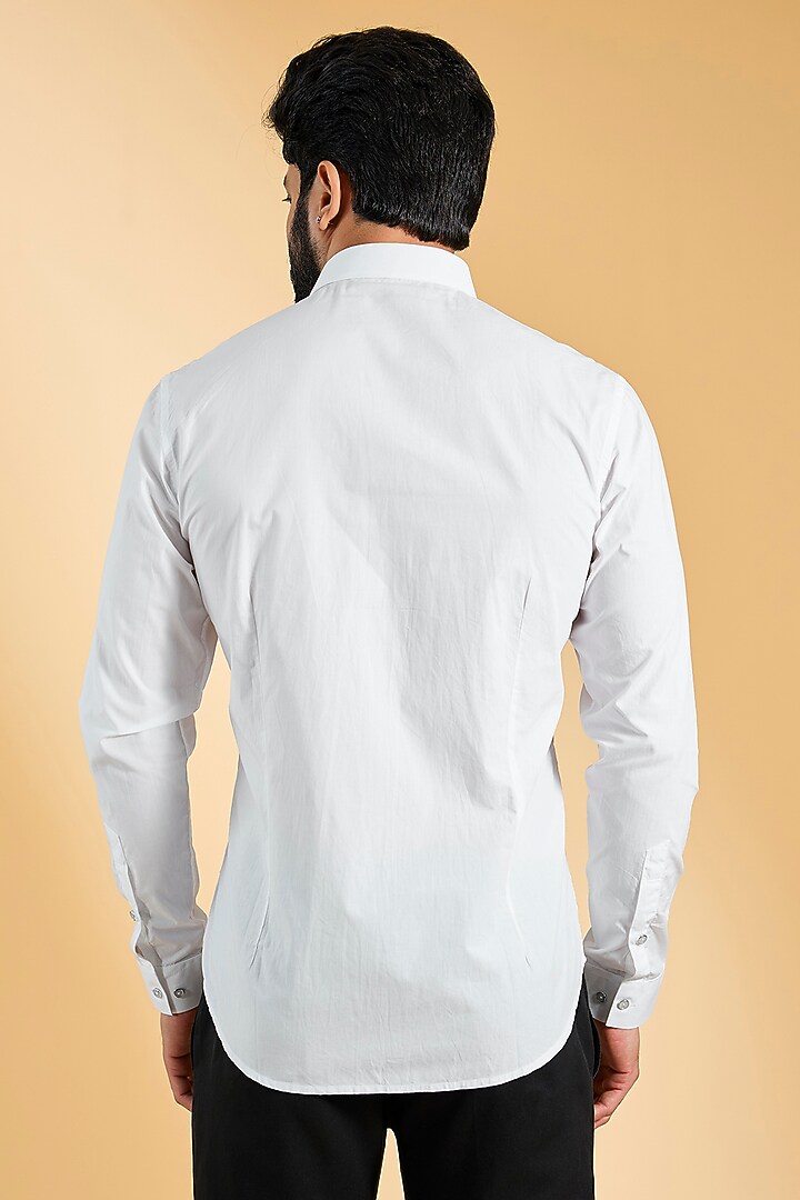 White Cotton Party Wear Shirt by H2O at Pernia's Pop Up Shop