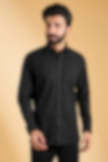 Black Cotton Shirt by H2O