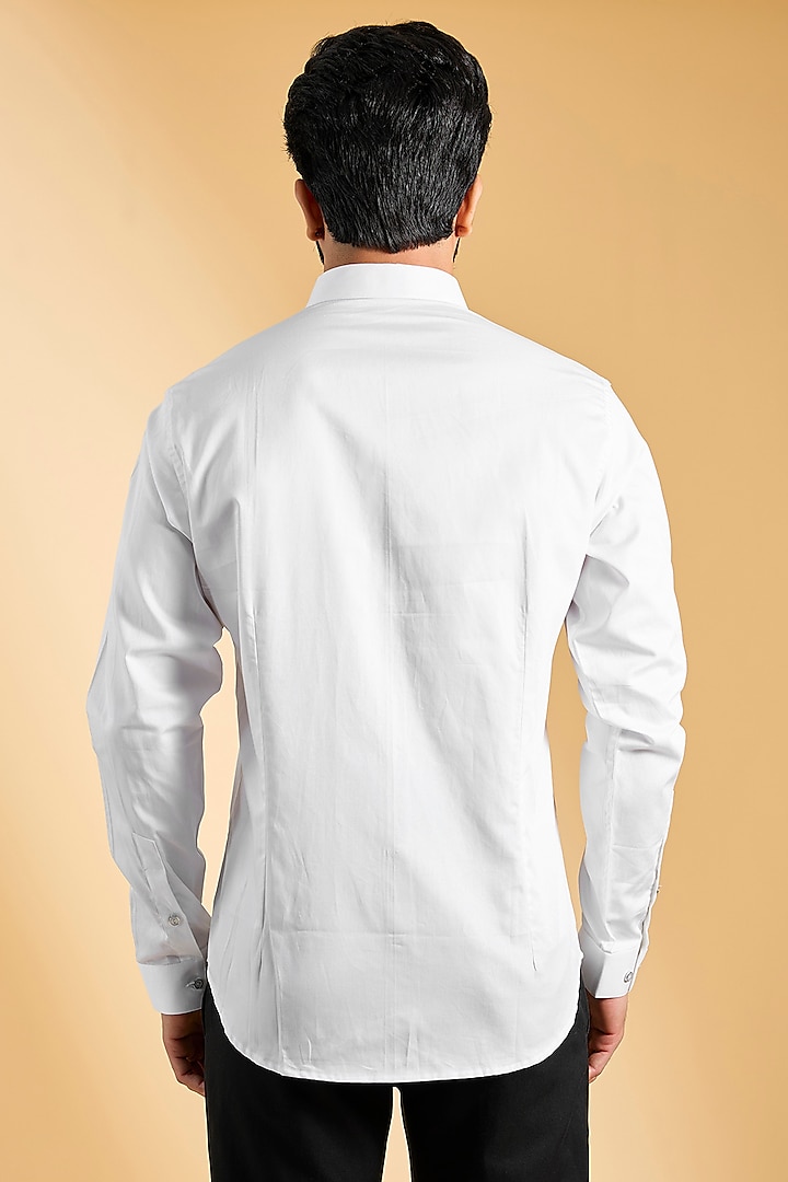 White Cotton Party Wear Shirt by H2O at Pernia's Pop Up Shop