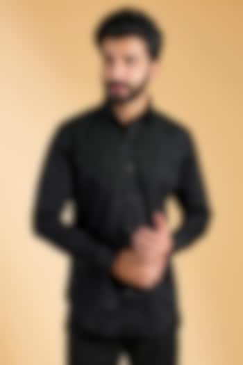 Black Cotton Shirt by H2O