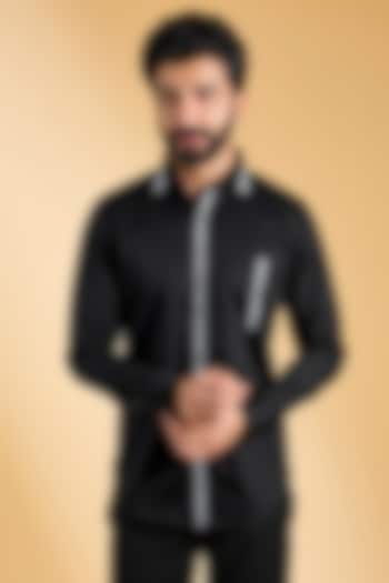 Black Cotton Shirt by H2O