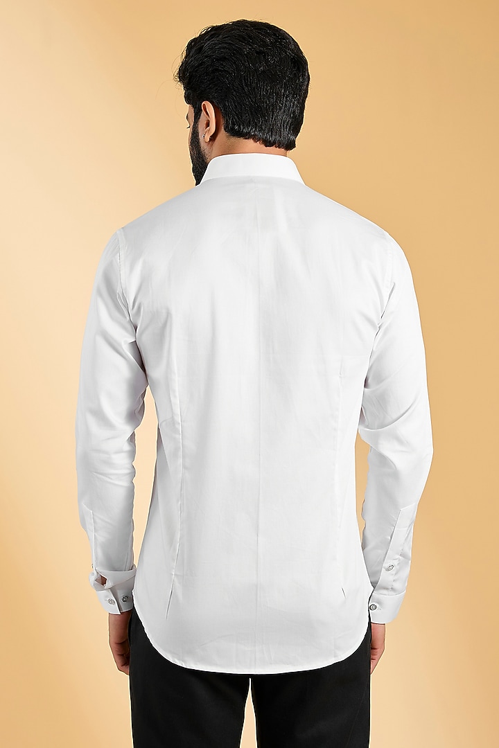 White Cotton Party Wear Shirt by H2O at Pernia's Pop Up Shop