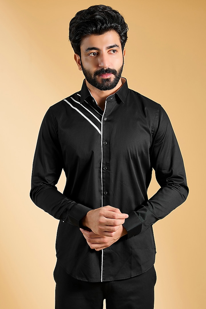 Black Cotton Shirt by H2O