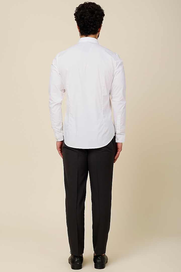 White Cotton Party Wear Shirt by H2O at Pernia's Pop Up Shop