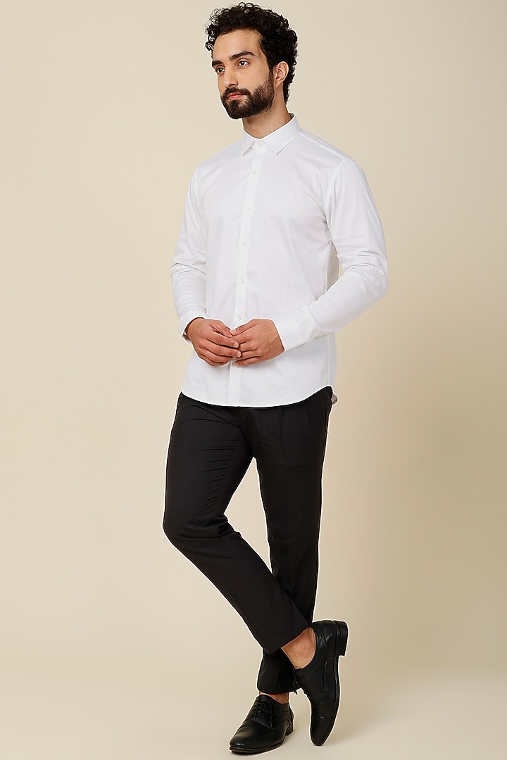 White Cotton Party Wear Shirt by H2O at Pernia's Pop Up Shop