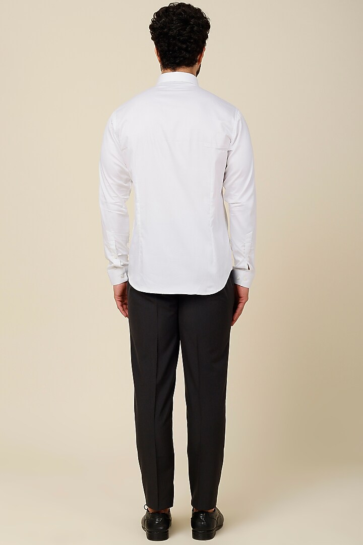 White Cotton Party Wear Shirt by H2O at Pernia's Pop Up Shop