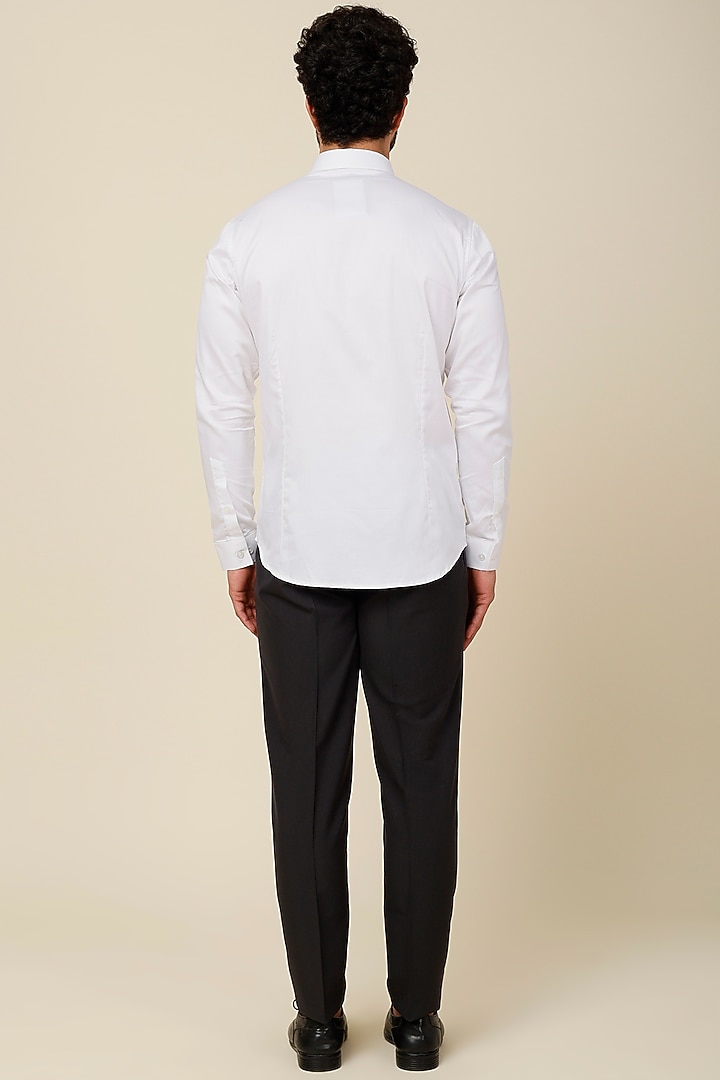 White Cotton Party Wear Shirt by H2O at Pernia's Pop Up Shop