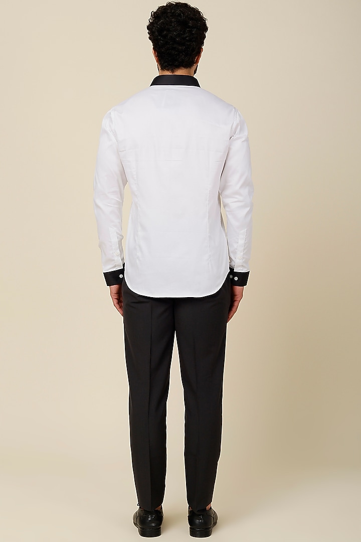 White Cotton Party Wear Shirt by H2O at Pernia's Pop Up Shop