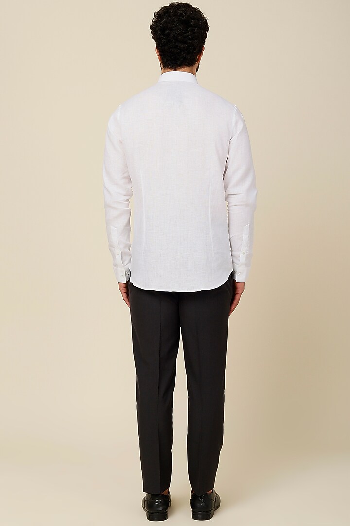 White Linen Party Wear Shirt by H2O at Pernia's Pop Up Shop
