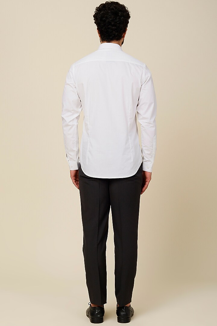 White Cotton Party Wear Shirt by H2O at Pernia's Pop Up Shop