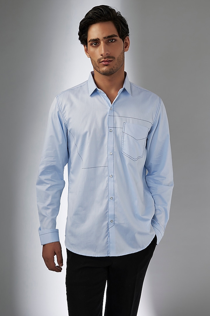 Blue Cotton Shirt by H2O at Pernia's Pop Up Shop