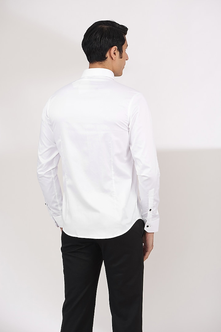 White Cotton Party Wear Shirt by H2O at Pernia's Pop Up Shop