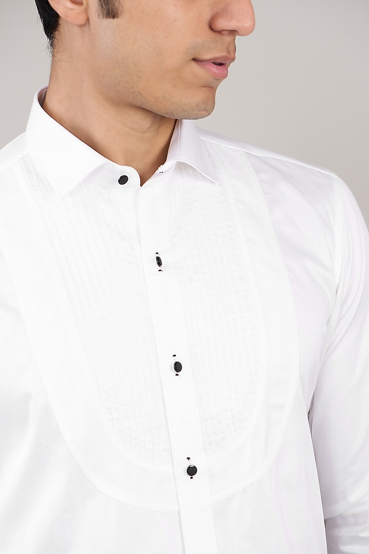 White Cotton Party Wear Shirt by H2O at Pernia's Pop Up Shop