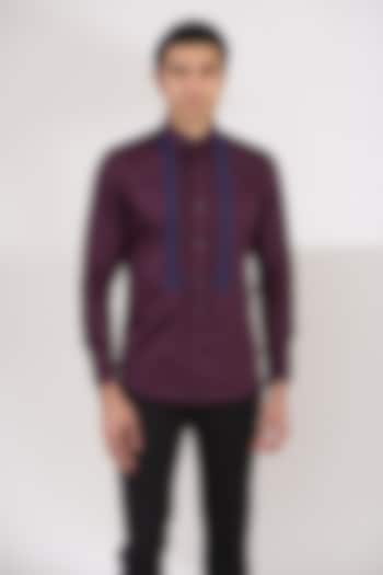 Maroon Cotton Shirt by H2O