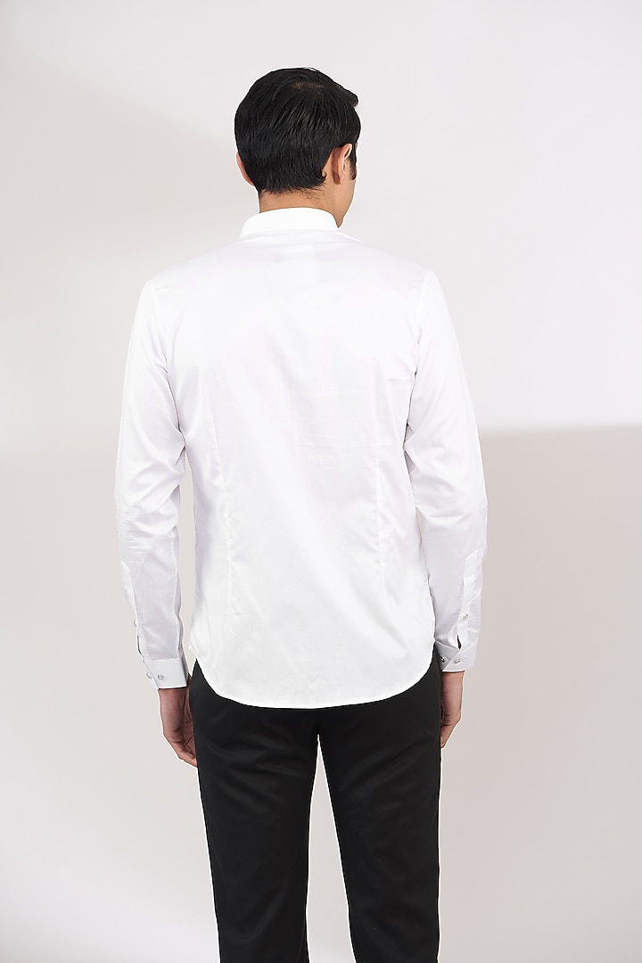 White Cotton Party Wear Shirt by H2O at Pernia's Pop Up Shop