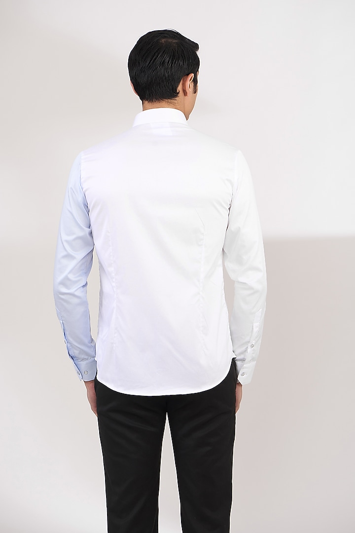 White Cotton Party Wear Shirt by H2O at Pernia's Pop Up Shop