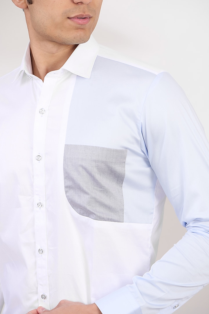 White Cotton Party Wear Shirt by H2O at Pernia's Pop Up Shop