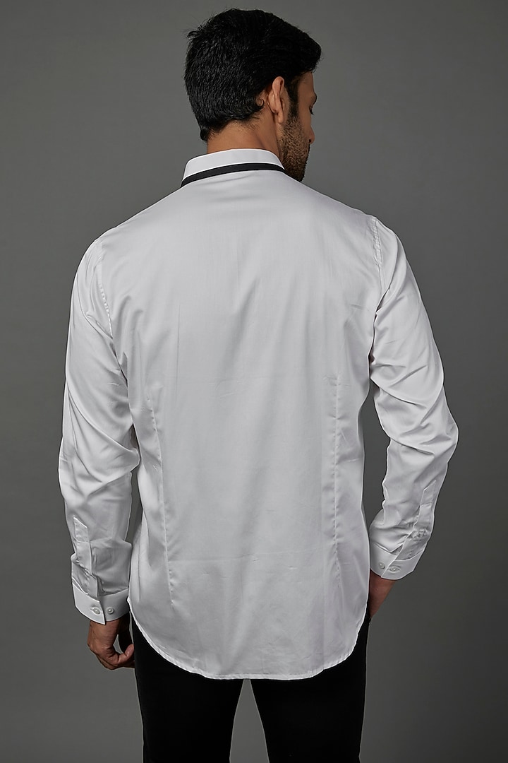 White Cotton Party Wear Shirt by H2O at Pernia's Pop Up Shop