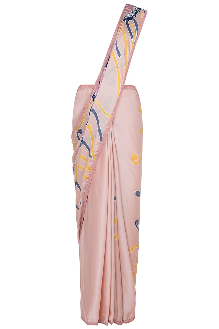 Peach Hand Painted Saree Set by House of Tamarind