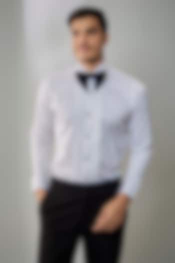 White Cotton Tuxedo Shirt by H2O at Pernia's Pop Up Shop
