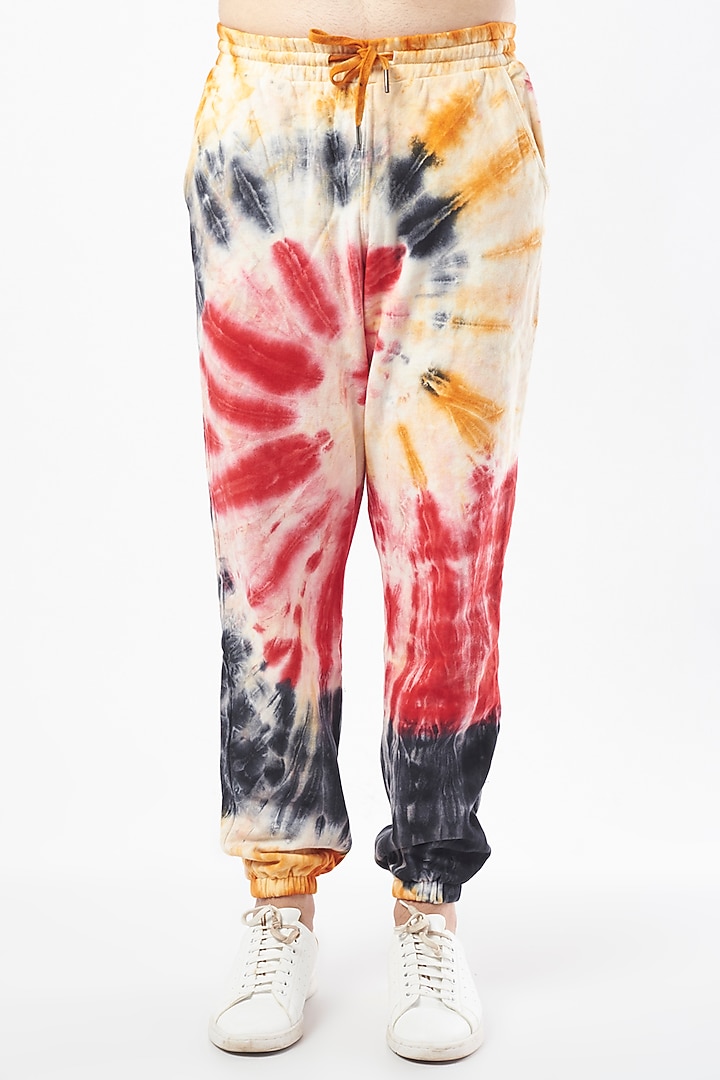 Multi Colored Tie-Dye Jogger Pant Set by HUEDEE at Pernia's Pop Up Shop