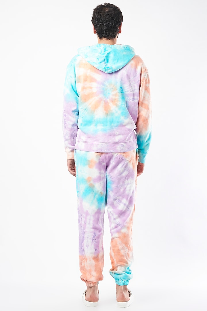 Multi Colored Tied & Dyed Jogger Pant Set by HUEDEE at Pernia's Pop Up Shop