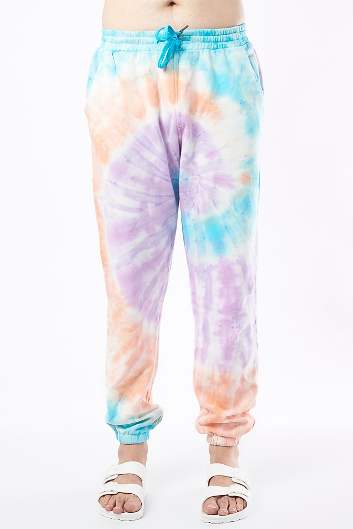 Multi Colored Tied & Dyed Jogger Pant Set by HUEDEE at Pernia's Pop Up Shop