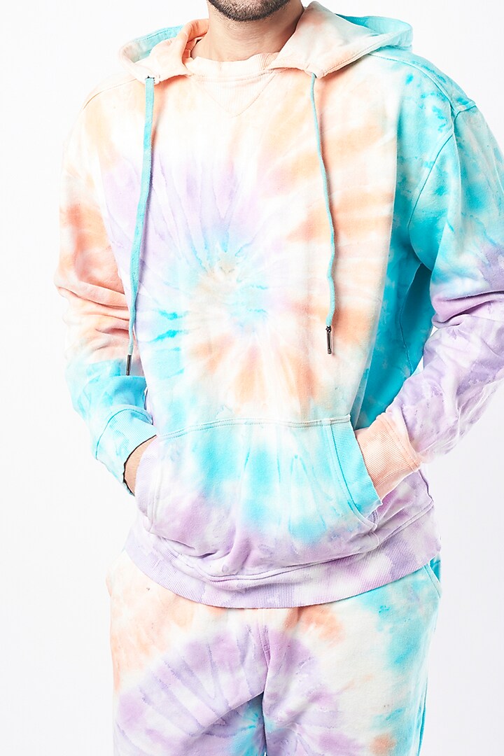 Multi Colored Tied & Dyed Jogger Pant Set by HUEDEE at Pernia's Pop Up Shop