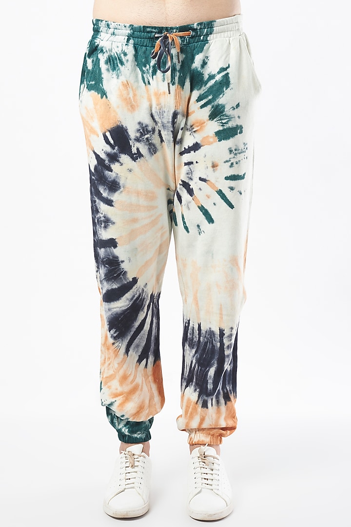 Multi Colored Jogger Pant Set With Tie-Dye by HUEDEE at Pernia's Pop Up Shop