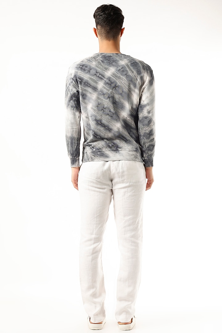 Grey Tie-Dyed T-Shirt by HUEDEE at Pernia's Pop Up Shop