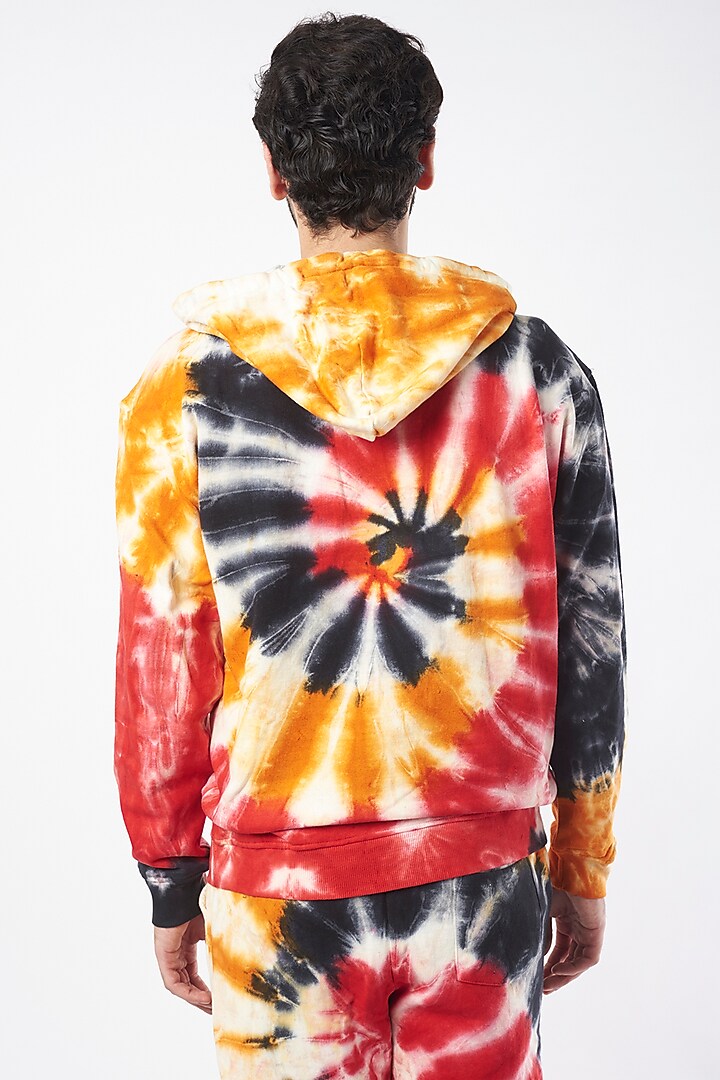 Multi Colored Tie-Dye Hoodie by HUEDEE at Pernia's Pop Up Shop