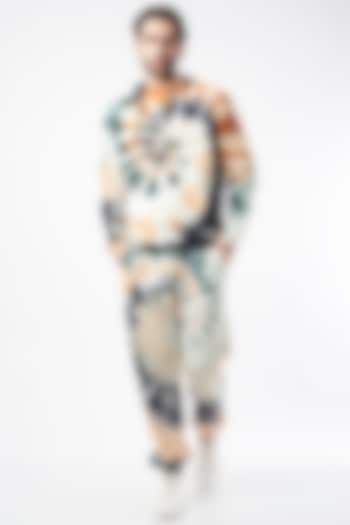 Multi Colored Hoodie With Tie-Dye by HUEDEE at Pernia's Pop Up Shop