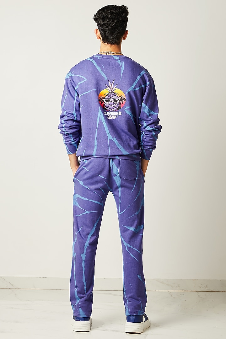Purple Tie-Dye Printed Sweatshirt by HUEDEE at Pernia's Pop Up Shop